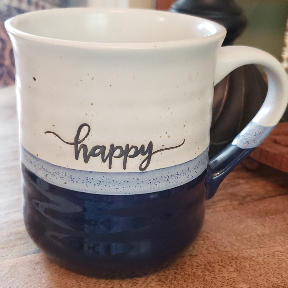 Happy pottery mug